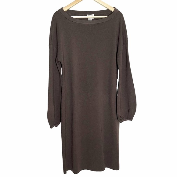 NWT Worth Chocolate Brown 100% Wool Sweater Dress Sz M - Picture 1 of 7